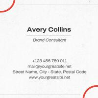 Generic Square Business Card template