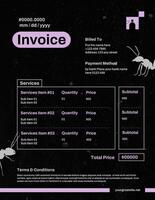 Black Pest Control Invoice Template