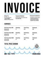 White Pool Cleaner Invoice Template