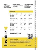 White and Yellow Pest Control Invoice Template