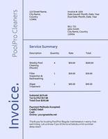 Pro Pool Cleaner Invoice template