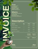 outdoor pest control services invoice template design