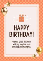 Generic Birthday Greeting Card template