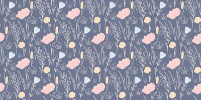 Delicate floral seamless pattern in Provence style vector