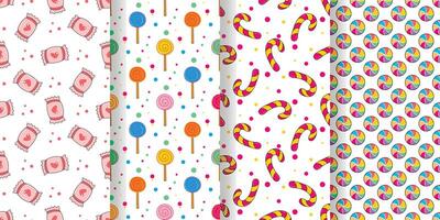 Colorful candy patterns for designs vector