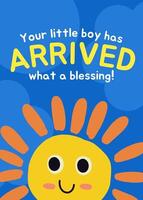 Celebrate The Birth Of a Baby Boy template