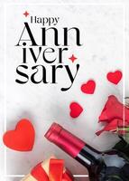 General Wedding Anniversary Greeting Card template