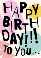 Happy Birthday Greeting Card Template