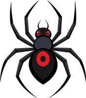 Flat Black Widow icon vector