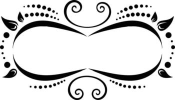 Silhouette Flowers Boder Design vector