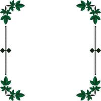 Elegant Green Leaf Frame for Invitations and Certificates vector