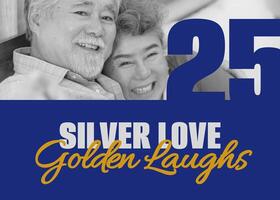 Married Couple 25 Years Anniversary Greeting Card template