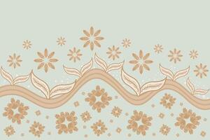 artistic leaf and flower background vector