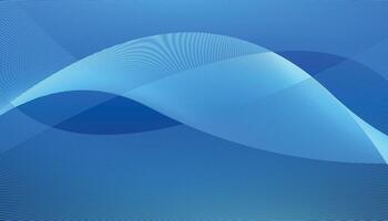 blue wavy line art abstract background vector