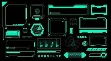 Cyberpunk and Elements,Green Futuristic style vector