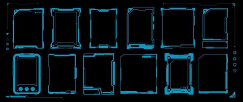Cyber Interface graphic elements design vector
