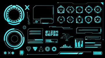 Futuristic Blue Interface in Cyber style Design vector