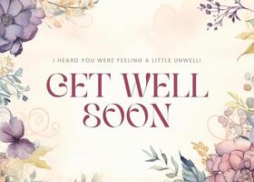 Minimalist Get Well Soon Greeting Card template