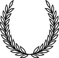 Simple laurel wreath for celebration and honor. vector
