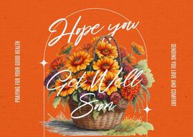 get well soon greeting card template