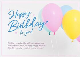 Happy Birthday Greeting Card template