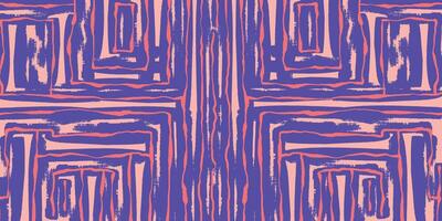 Geometric Abstract Maze Pattern in Blue and Purple. Textured grid with a modern aesthetic perfect for cards, patterns, print, web vector