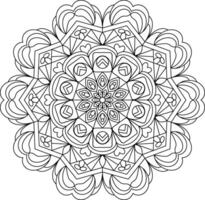 Intricate Ornamental Mandala for Coloring Books, Relaxation, and Mindfulness vector