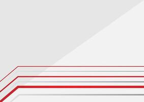Red stripes lines with white grey bright minimal background vector