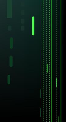 Digital data stream in futuristic cyberpunk style green and black color wallpaper background