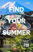 Japan Summer Travel Fair Poster template