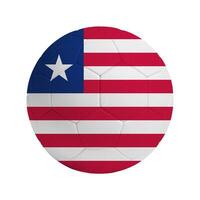 Soccer ball with flag of Liberia photo