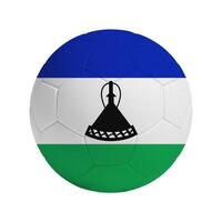 Soccer ball with flag of Lesotho photo