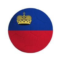 Soccer ball with flag of Liechtenstein photo