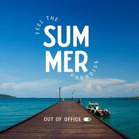 Simple Summer Office Holiday Instagram Post template