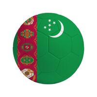 Soccer ball with flag of Turkmenistan photo