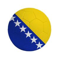 Soccer ball with flag of Bosnia and Herzegovina photo