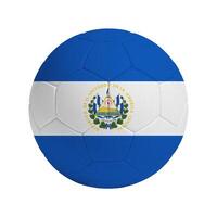 Soccer ball with flag of El Salvador photo