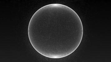 Technology 3D Globe Wireframe Spinning video