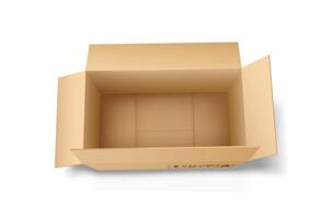 Empty cardboard box vector