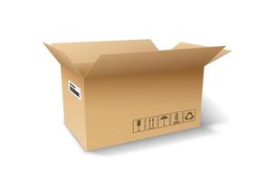Cardboard box for shipping and storage vector