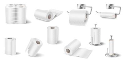 assorted paper towels on display vector