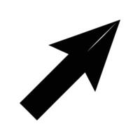 Black Arrow Pointing Upward with White Background vector