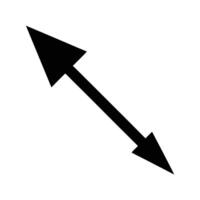 Diagonal arrow pointing in opposite directions vector