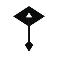 Abstract Kite Icon with Upward Arrow vector