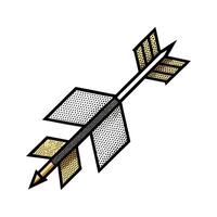 Arrow pointing upwards on a diagonal, representing direction and aim. vector