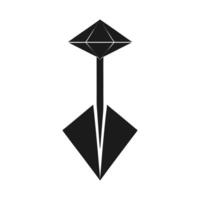 Diamond Shovel Icon on White Background vector