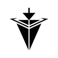 Abstract Geometric Symbol with Arrows vector