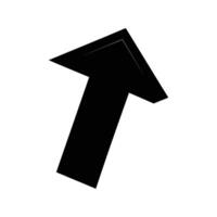 Black Upward Arrow Indicating Direction and Progress vector