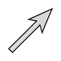 Upward-pointing Arrow Icon on White Background vector