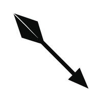 Black Arrow Icon with White Background vector